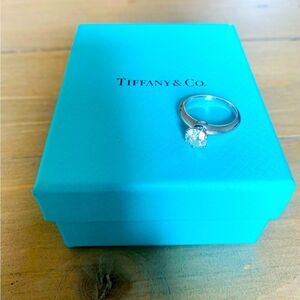 Tiffany Engagement Ring 0.96 Colour Grade I